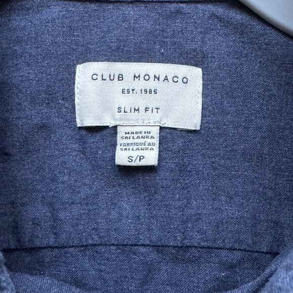 Club Monaco Men's Casual Dress Shirt - Small - Slim Fit - 100% Cotton - Picture 2 of 6